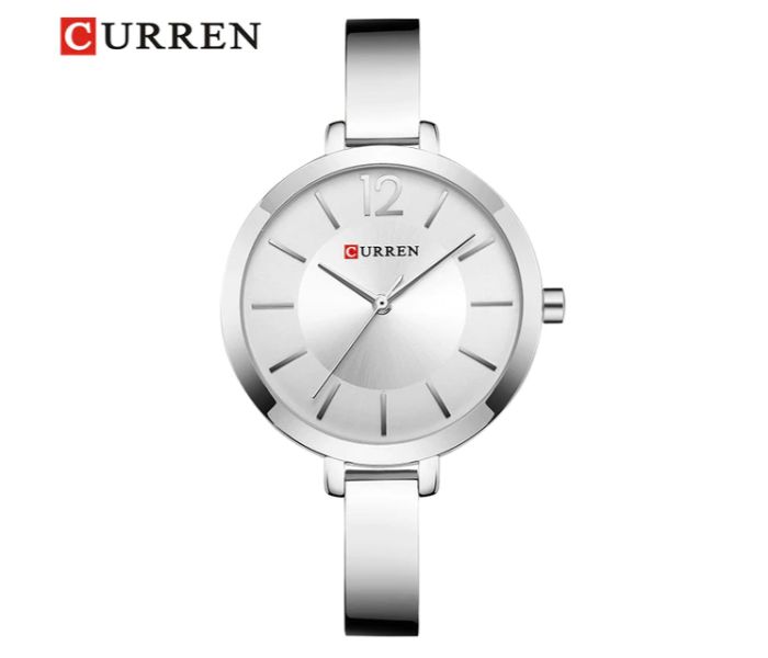 Curren 9012 Quartz Casual Watch For Women Silver - Zoom Image