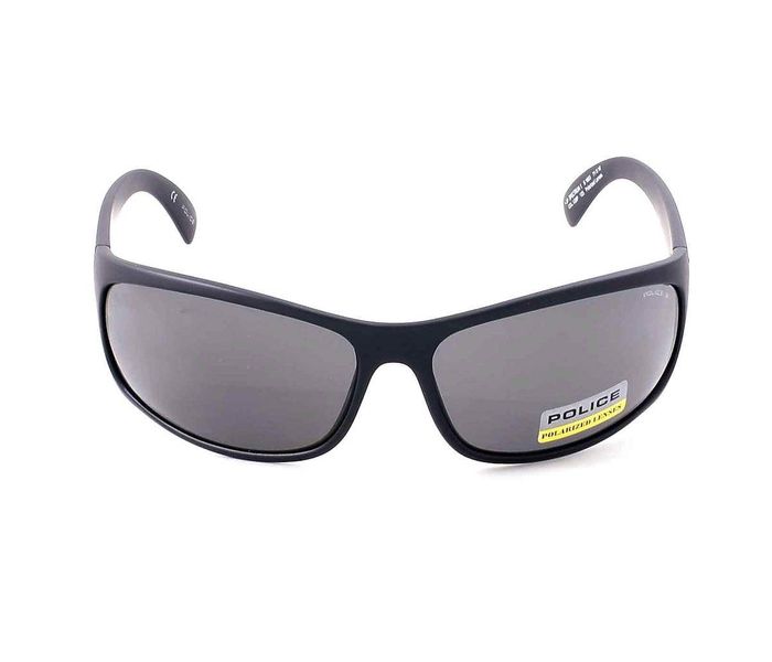 Police S1863 U28P Rectangle Semi-Matt Black Frame & Smoke Polarized Mirrored Sunglasses for Men - Zoom Image 3