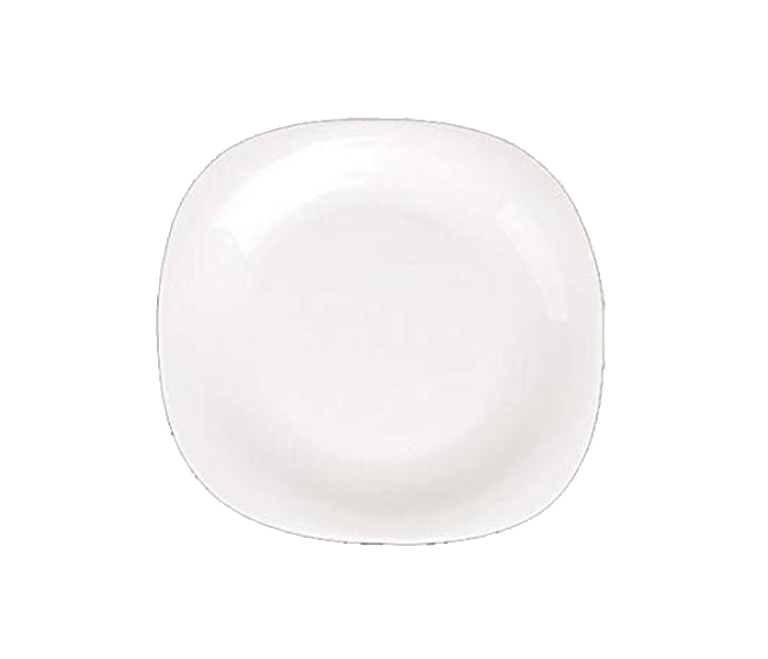 Royalford RF7048 13-inch Opal Ware Square Dinner Plate - White - Zoom Image