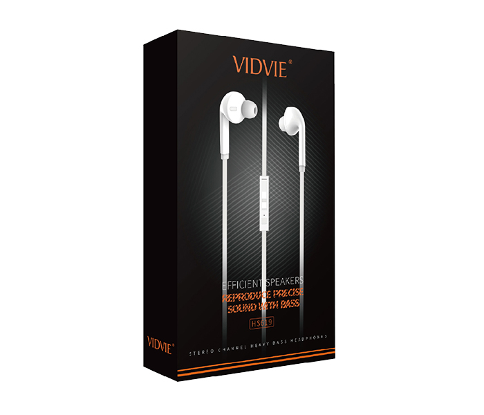 Vidvie HS-619 Handfree Headset with Mic - 125cm, White - Zoom Image 3