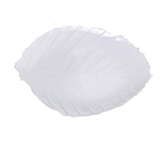 Royalford RF8316 11.5-inch Opal Ware Leaf Shape Dinner Plate - White - Zoom Image