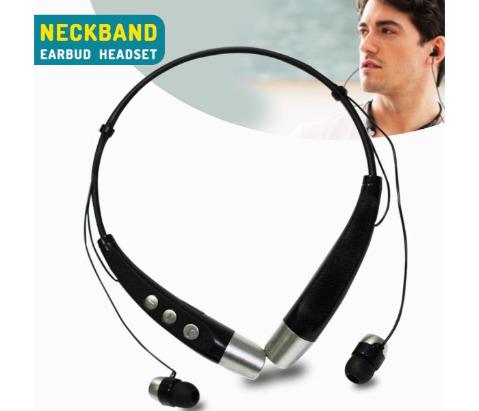 KBP-500s Wireless Bluetooth High Quality Neckband Earbud Headset Sports Stereo Earphone Black - Zoom Image 4