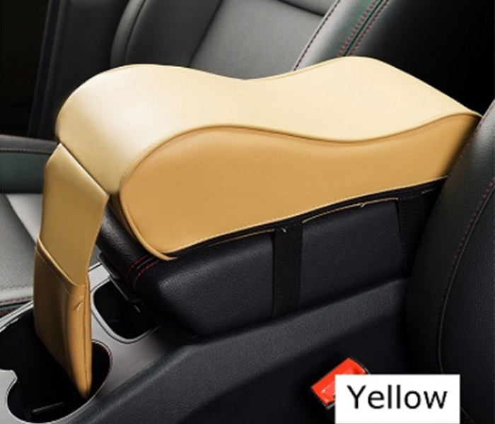 Minc New PU Leather Car Armrest Pad - Yellow - Zoom Image