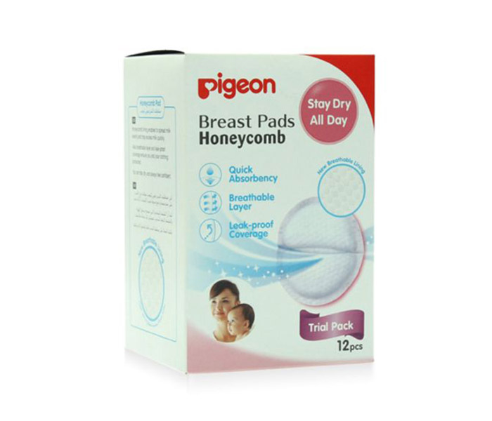 Pigeon N11583511A 12 Pieces Honeycomb Breast Pads - White - Zoom Image