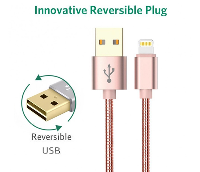 Trands TR-CA687 Lightning USB Cable - Gold - Zoom Image 3