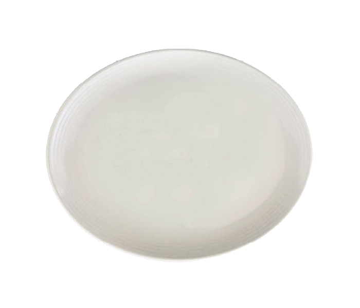 Royalford RF5848 8-inch Melamine Ware Oval Plate - White Diamond - Zoom Image