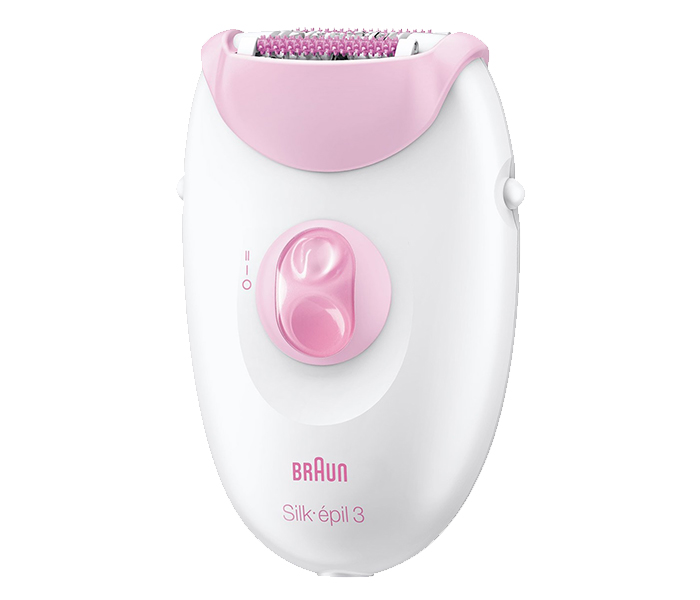 Braun 3370 Silk-epil 3 Legs & Body Epilator with Cap - White & Pink - Zoom Image 2