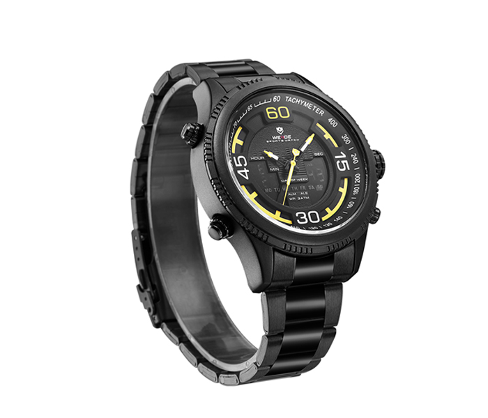 Weide WH-6306MB Analog and Digital Watch Black and Yellow - Zoom Image 3