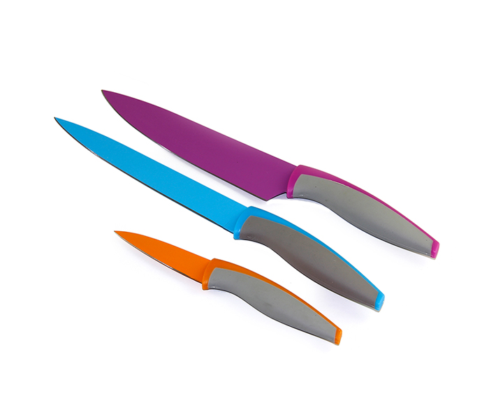 Taqdeer 9302 Non Stick Kitchen Knives Set - 3 Pieces - Zoom Image 1