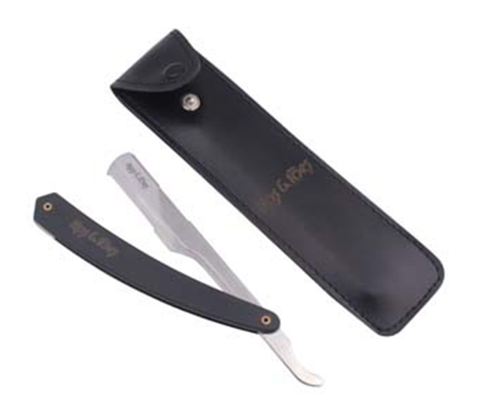 Tips & Toes TT-666 Stainless Steel Professional Straight Razor for Classic Shaving, Black - Zoom Image 2