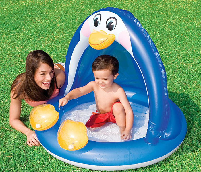 Intex ZX-57418 102 x 83CM Penguin Baby Pool - Blue - Zoom Image 1