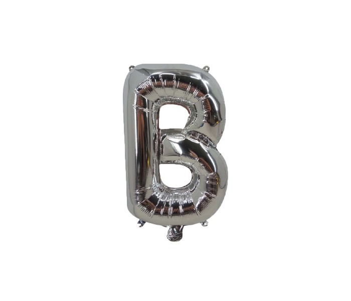 Party Time B-S-803409 Letter B 16 Inch Foil Balloon Silver - Zoom Image