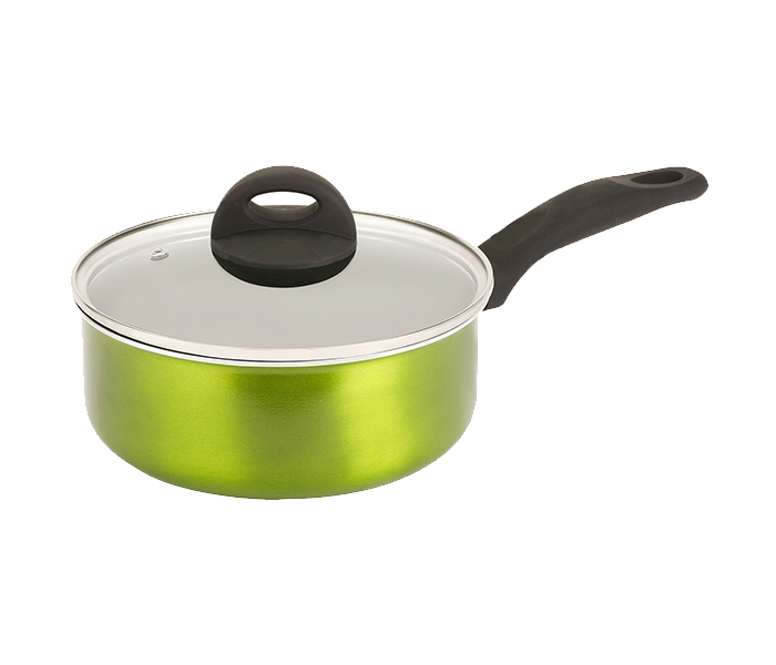 Royalford RF6955 20CM Non-Stick Sauce Pan with Lid - Green - Zoom Image 1