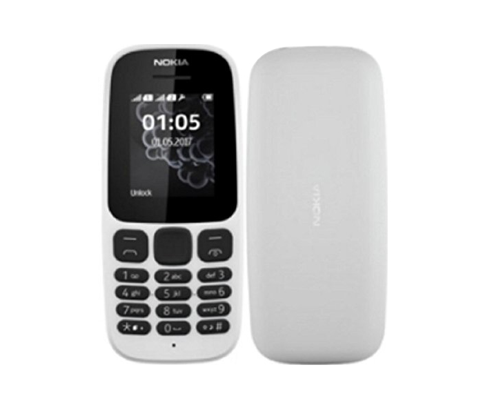 Nokia 105 Dual Sim Mobile Phone - White (Refurbished) - Zoom Image 2