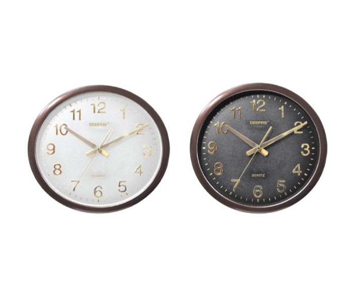 Geepas GWC4811 Wall Clock Taiwan Movement Black and White - Zoom Image