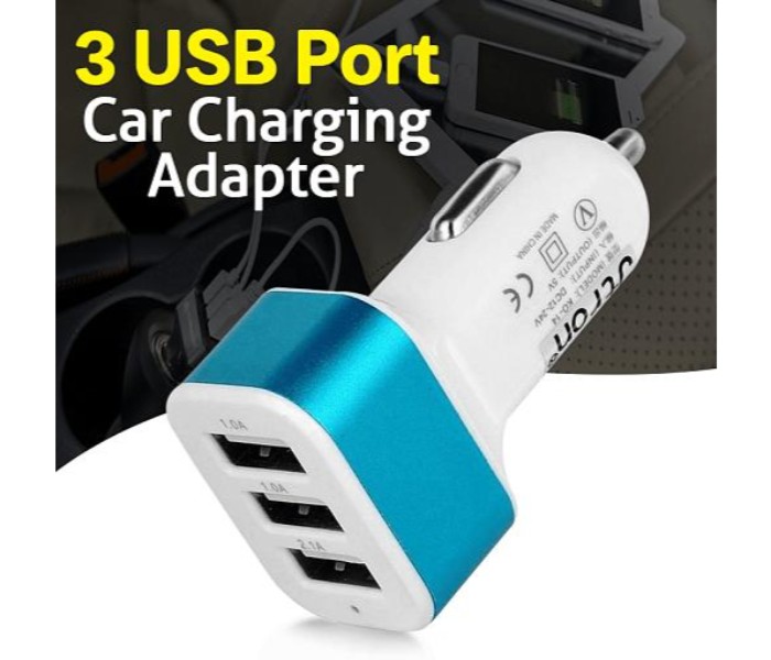 Universal 5.1A Fast Charging 3 USB Port Car Charging Adapter Q324 Multicolor - Zoom Image 3