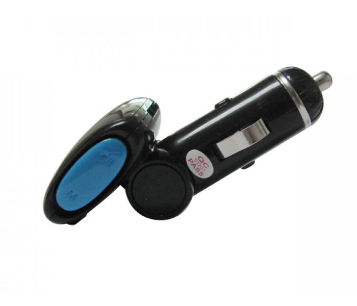 Trands TR-FM6841 2-in-1 Car Charger FM Modulator with LED Display - Black - Zoom Image 1