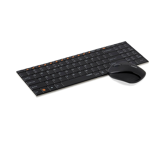 Rapoo 9060 Combo Wireless Ultra-slim Optical Mouse & Keyboard - English, Black 11339 - Zoom Image 2