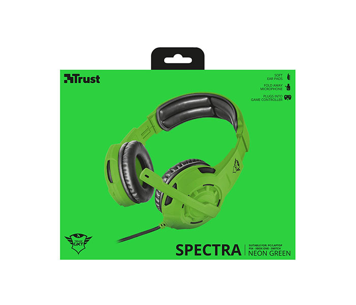 Trust Spectra GXT 310SG Gamin Headset for PC, Laptop, PS4 & Xbox One-Switch - Neon Green - Zoom Image 3