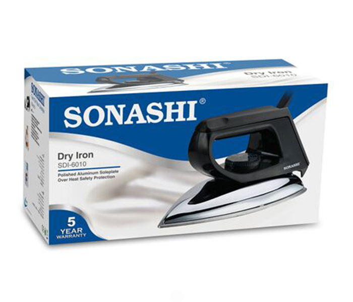 Sonashi SDI-6010 Dry Iron with Aluminium Soleplate - Black & Silver - Zoom Image 3