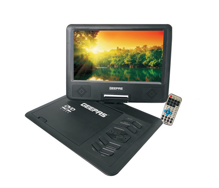 Geepas GDVD2738 9 inch Portable DVD Player with USB & SD - Zoom Image