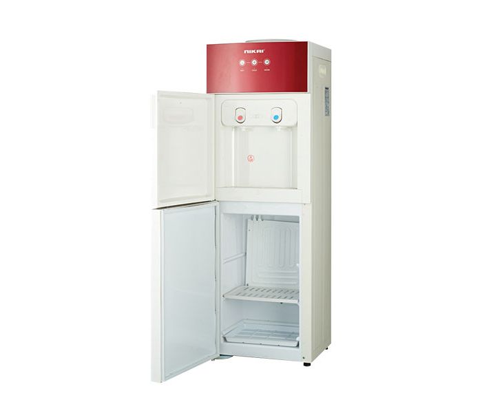 Nikai NWD1508C Glass Series 2 Water Dispenser With Cabinet Red and White - Zoom Image 1