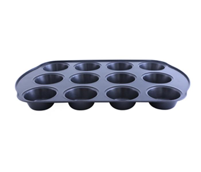 Royalford RF7042 12 Cup Muffin Pan - Black - Zoom Image 3