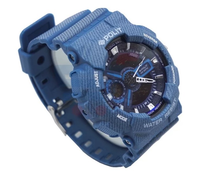 Polit P-1110 Sports Analog and Digital Watch Watch Light Blue - Zoom Image 1