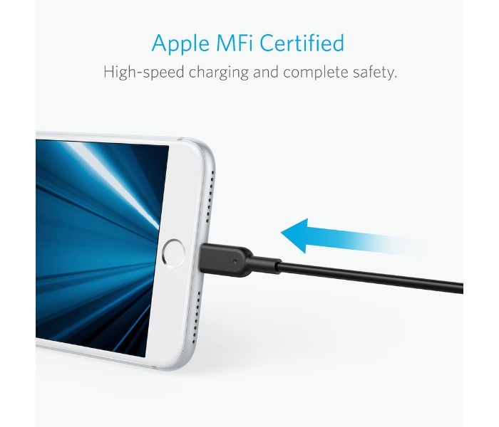 Anker A8433 Powerline II Lightning Cable 6 ft Black - Zoom Image 1