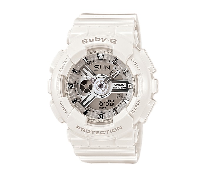 Casio G Shock BA-110-7A3DR Womens Analog and Digital Watch White - Zoom Image