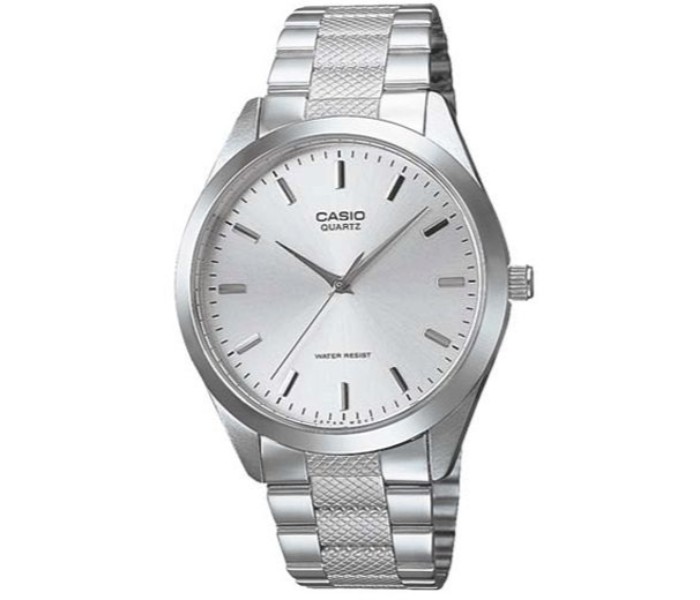 Casio MTP-1274D-7ADF Mens Analog Watch Silver and White - Zoom Image