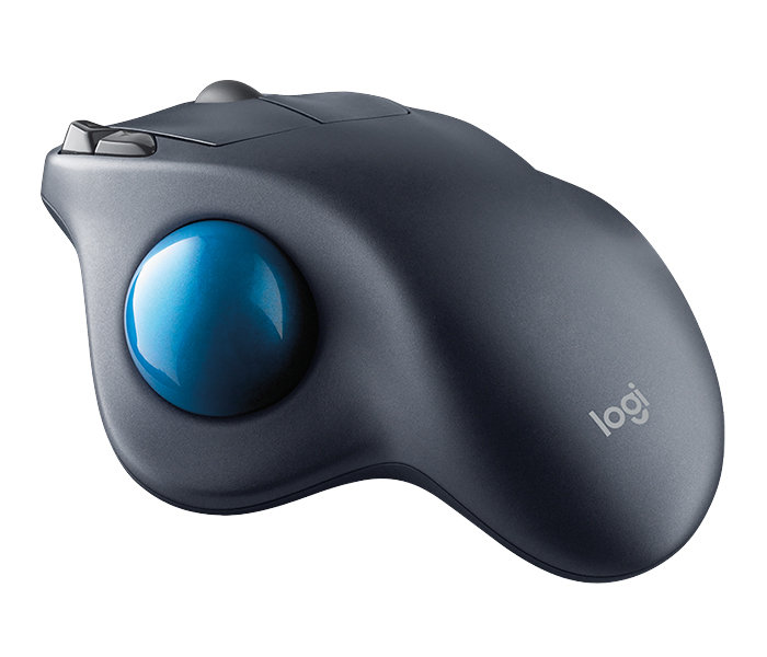 Logitech 910-001882 M570 Wireless Trackball Mouse - Silver & Blue - Zoom Image 1