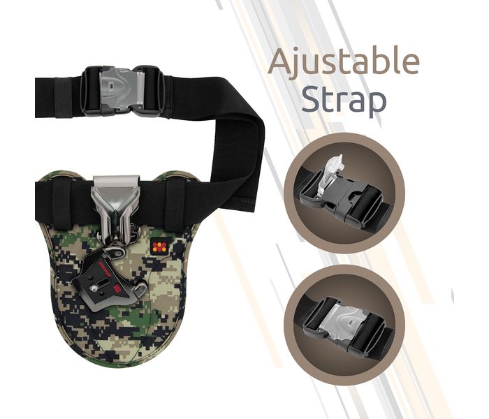 Promate Bolster Universal DSLR Camera Holster with Quick Release Latch Bolster, Camouflage - Zoom Image 4