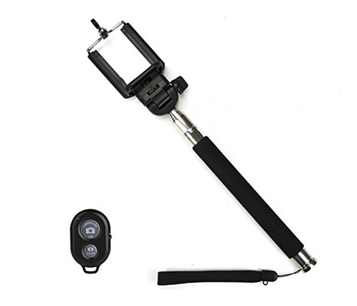 Trands TR-SS50 Universal Wireless Bluetooth Mobile Selfie Stick Monopod - Black - Zoom Image 1