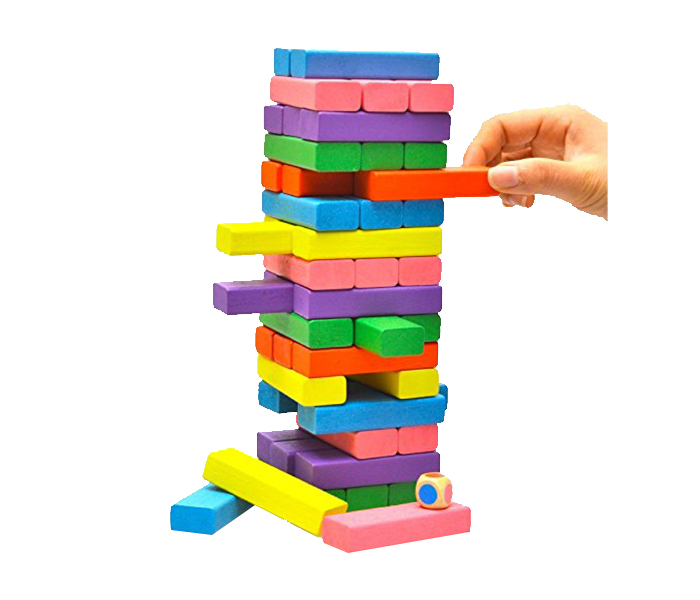 54 Pieces Wooden Blocks for Kids - Multicolour - Zoom Image 2