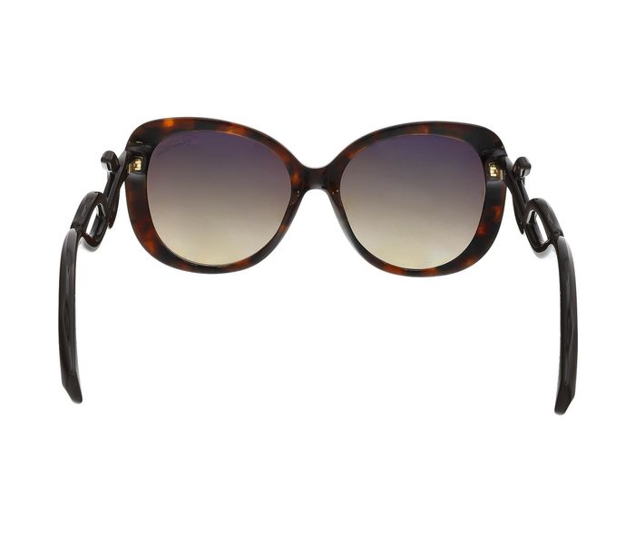 Roberto Cavalli 911S 52F Oversized Dark Havana Frame & Brown Gradient Mirrored Sunglasses for Women - Zoom Image 1