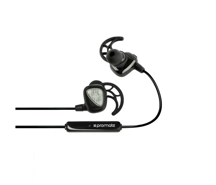 Promate Vitally-1 Wireless Sport Bluetooth Headset Multi-Pairing with HD Sound, Black - Zoom Image 5