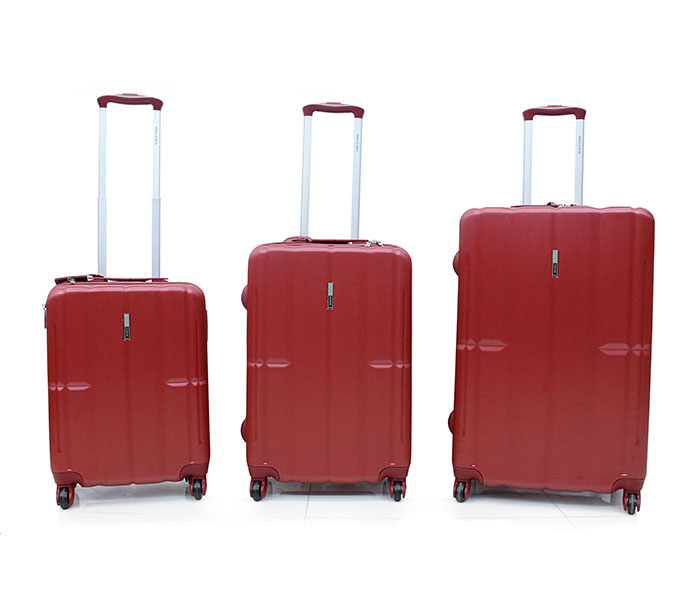 Parajohn PJTR3070U Trolley Bag Set of 3 Pieces - Burgundy - Zoom Image