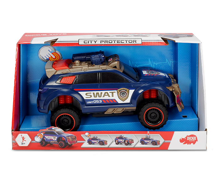 Dickie 203308380 33CM Action Series City Protector Swat Emergency Vehicle with Free Wheel - Blue - Zoom Image 4