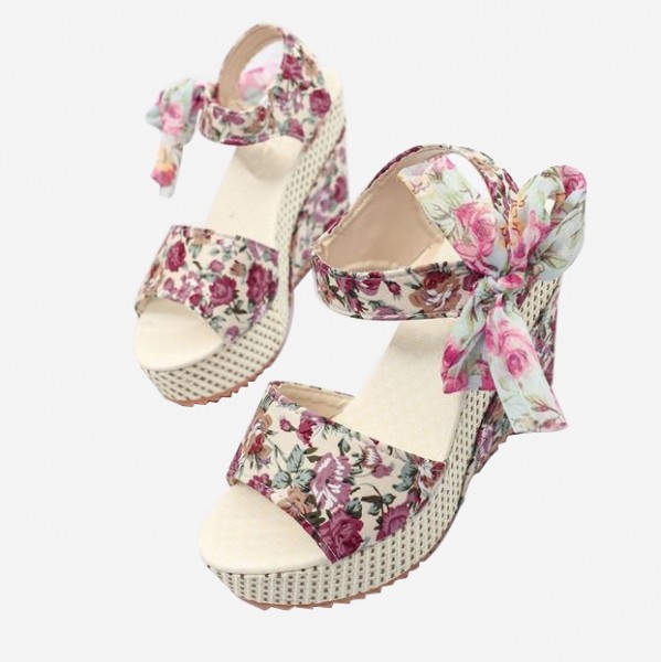 Kate Floral KFWP75 Wedges EU37 - Pink - Zoom Image 3