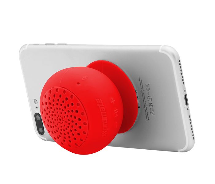 Promate Globo Mini Portable Wireless Stereo Speaker with Suction Cup - Red - Zoom Image 3