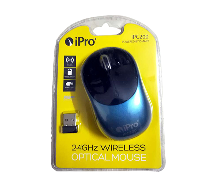 i Pro IPC200 2.4GHz Wireless Optical Mouse - Black - Zoom Image