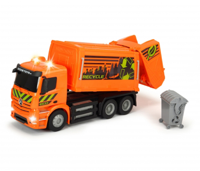 Dickie 201119084 40CM Action Series RC Mercedes Benz Antos Garbage Truck - Orange - Zoom Image 1