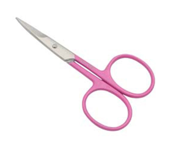 Tips & Toes TT-208Pink Stainless Steel Nail and Cuticle Curved Scissors - Stainless Steel, Pink - Zoom Image 2