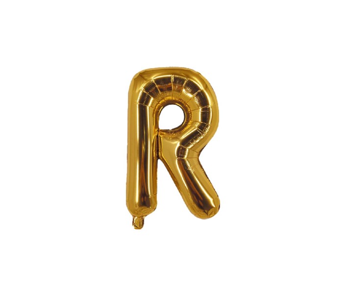 Party Time R-G-803409 Letter R 16 Inch Foil Balloon - Gold - Zoom Image