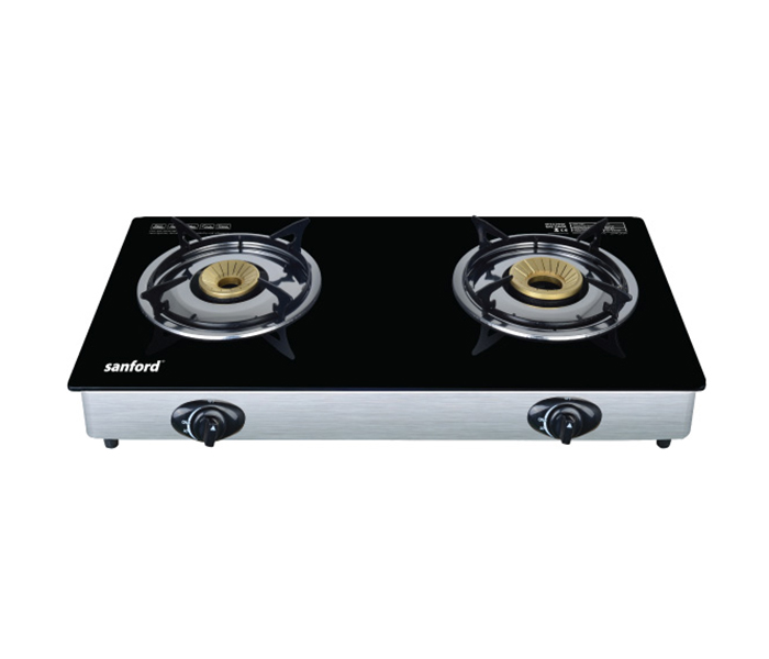 Sanford SF5229GC Glass Double Burner Gas Stove - Black - Zoom Image