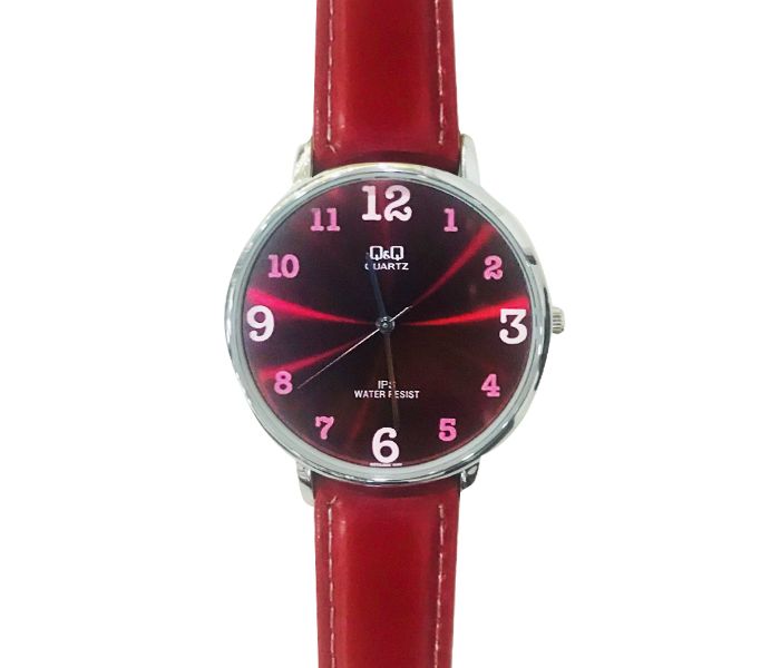 Qmax 0025IR76 Fashionable ladies Water Resistant Analog Watch Maroon - Zoom Image 2