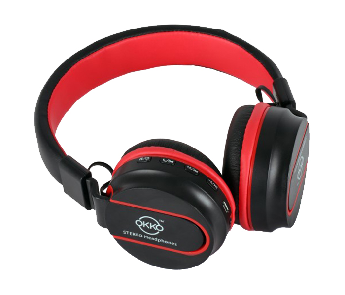 Okko OK35349 AZ-01 HIFI Wireless Stereo Headphone - Black & Red - Zoom Image 1