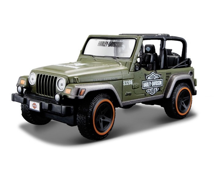 Maisto Tech 31245 1:27 SE (A) Jeep Wrangler Rubicon Green - Zoom Image