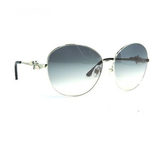 Swarovski Essence SW9232P Round Silver Frame & Gradient Blue Mirrored Sunglasses for Women - Zoom Image